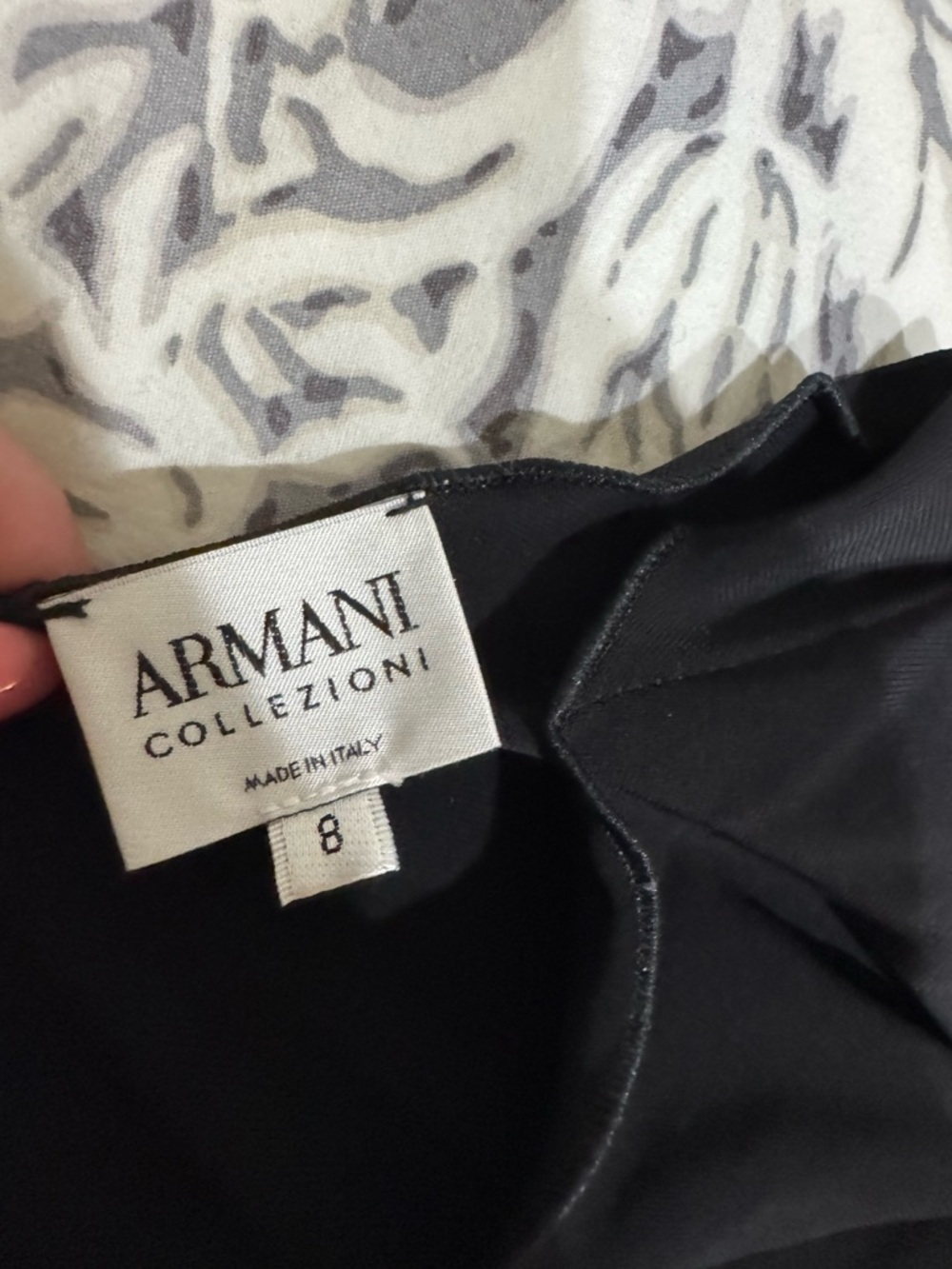 Armani Collezioni Black Long-Sleeve Twist-Neck Maxi Dress size 8 - Picture 10 of 10